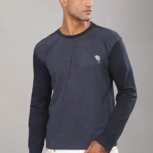 FS004 || Sky Way Blue || Full Sleeve Round Neck T-Shirt