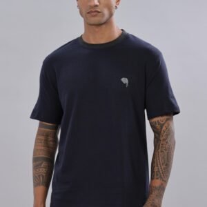 FS007 || Navy || Half Sleeve Round Neck T-Shirt