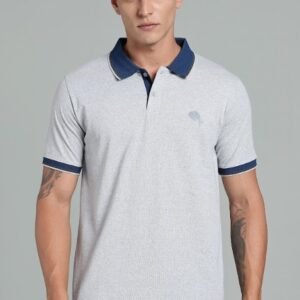 PR3 SS 004 || Grey || 100% Cotton Polo T-Shirt