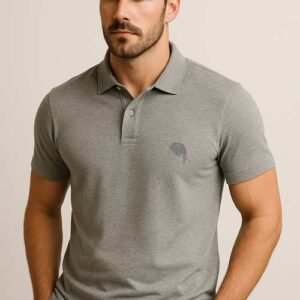 PR3 SS 003A || Grey || 100% Cotton Polo T-Shirt