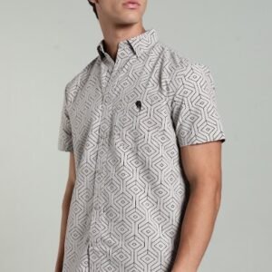 LS 002 || Grey Printed|| Half Sleeve Shirt