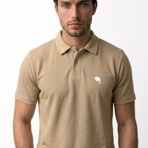 PR3 SS 008 -C||BISCUIT||100% Cotton Polo T-Shirt